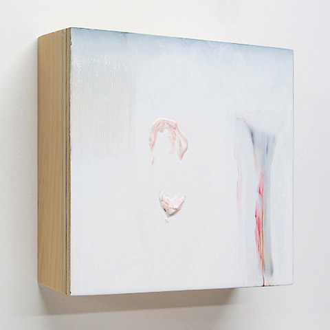 Implicit, acrylic on panel, 8 x 8 x 3.5", 2011